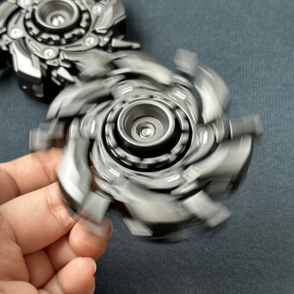 Adult Metal Fidget Spinner with Four Finish Options, 50 mm Diameter, Hex Key and Adjustable Blade Hardware