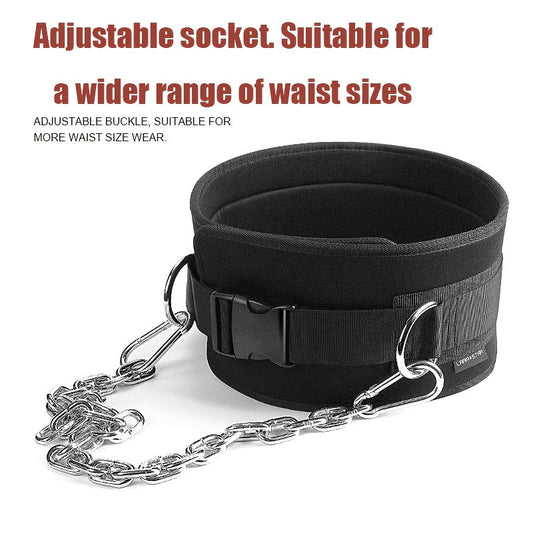 Dip Belt with Chain for Pull Ups & Weighted Dips – Heavy Duty Weightlifting Belt for Squats, CrossFit & Strength Training, Unisex Gym Equipment