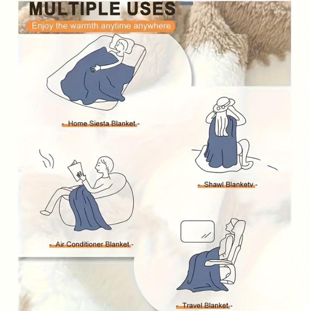Taffeta Blanket Double-Sided – Silky Soft All-Season Sleep Blanket for Bed & Air Conditioning, Machine Washable, 5 Colors, 3 Sizes