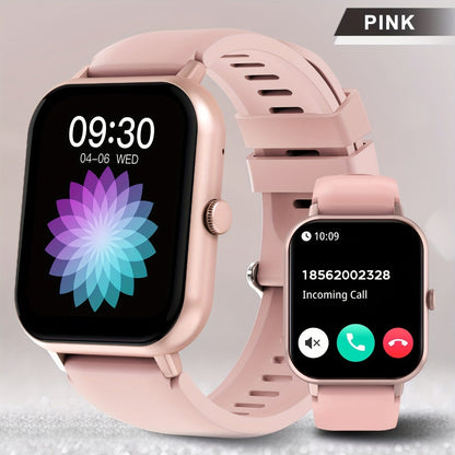 Smart Watch 1.83-Inch Full Touch Display with Bluetooth 5.2 Calling and Three Silicone Band Colors