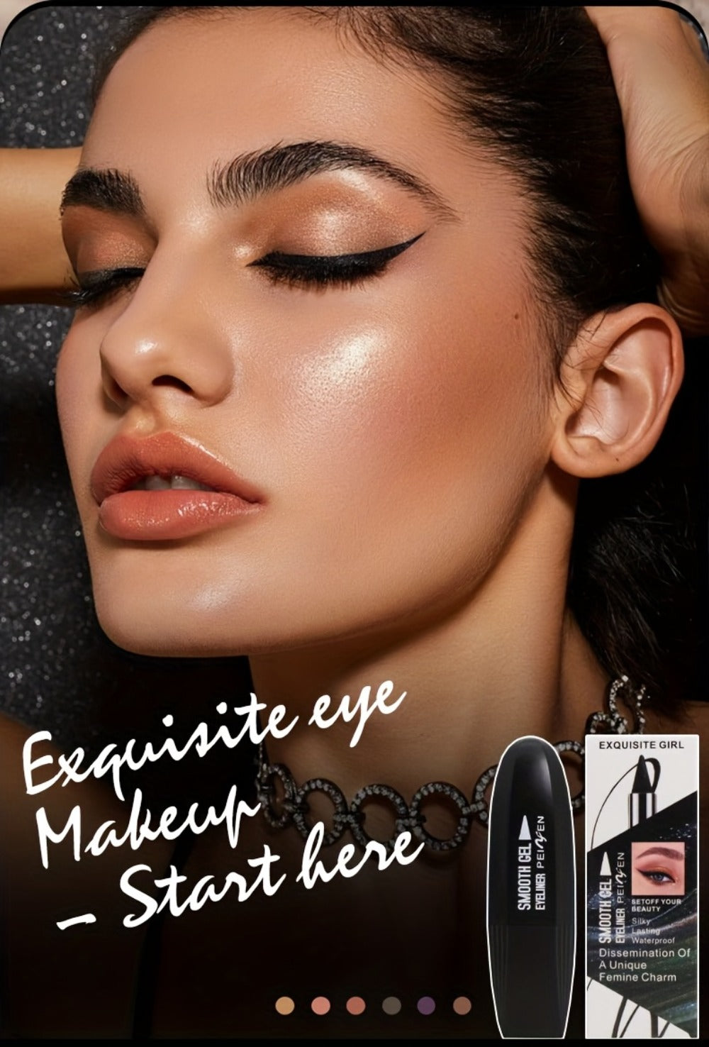 Six-Color Twist-Up Cream Liner Set for Makeup in Brown, Black and Red-Brown Shades with 3g Sticks