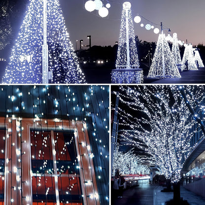 String Lights, IP65 Solar Fairy Lights with Eight Modes, 100- or 200-LED Pack Options and Seven Colors