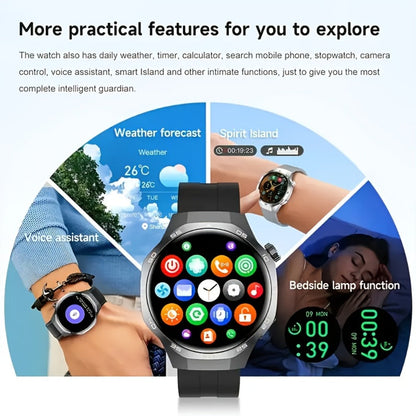 Smart Watch Hexagonal-Bezel 1.83-Inch Display with Wireless Calling, Custom Faces and Four Styles