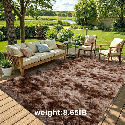 Fluffy Indoor Area Rug in Five Colors and Six Size Options for Living Room, Bedroom, Kitchen or Bathroom