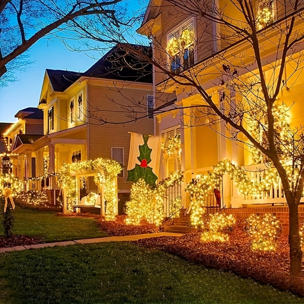 1000 LED 328ft Fairy String Lights Outdoor - Warm White Twinkle Gypsophila Style, 8 Modes, Flexible Wire for Garden, Patio, Backyard, Wedding, Party, Christmas & Bedroom Decoration