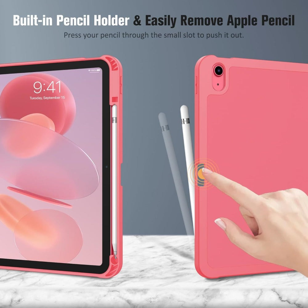 iPad 10th Generation Case 10.9 Inch 2022 – Fintie SlimShell PU Leather Folio Stand Cover with Pencil Holder, Auto Sleep/Wake, Soft TPU Back Shell