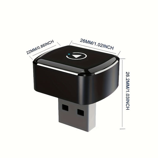Wireless CarPlay & Android Auto Adapter Aluminum Alloy USB Dongle Voice Control Google Assistant Plug-and-Play for Vehicles with Factory Wired CarPlay or Android Auto, Portable Compact M32