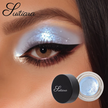 Shimmer Jelly Eyeshadow 2 Pack – Icy Cool Tone Frosty Glow Gel Eye Makeup, Long-Lasting Non-Creasing Blendable Formula, High Shine Luminous Finish for Holiday Party Glam