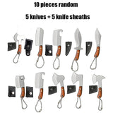 10Pcs (5 knives + 5 knife sets)