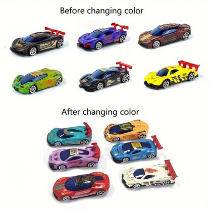 6-Pack Color Changing Die-Cast Toy Cars for Kids – Temperature Sensitive Alloy Vehicles That Change Color in Water, Assorted Styles, Gift for Boys Girls Ages 3-6