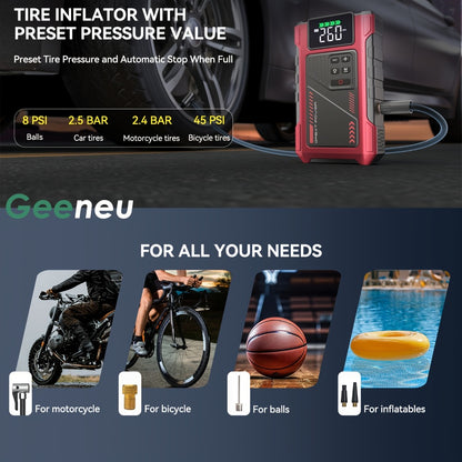 8000A Jump Starter with Air Compressor - 12V Portable Jump Box for Gas & Diesel Cars, USB Ports & LED Flashlight | Up to 8.0L Gas & 6.5L Diesel