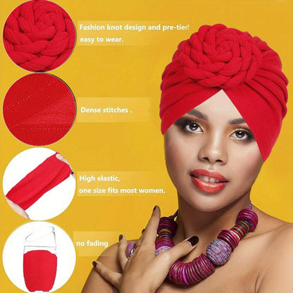 Five-Piece Braided Turban Headband Assortment in the Protected Mixed-Color Checkout Set for Styling