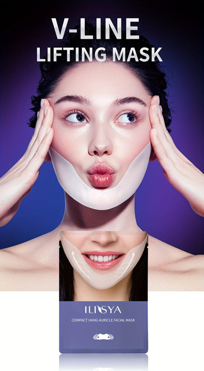 V-Line Face Mask 7 Pieces Hydrogel Chin Lifting & Jawline Contouring — Collagen, Hyaluronic Acid & Coffee Extract Firming Tightening Sculpting Mask for Double Chin, Neck & Lower Face | All Skin Types
