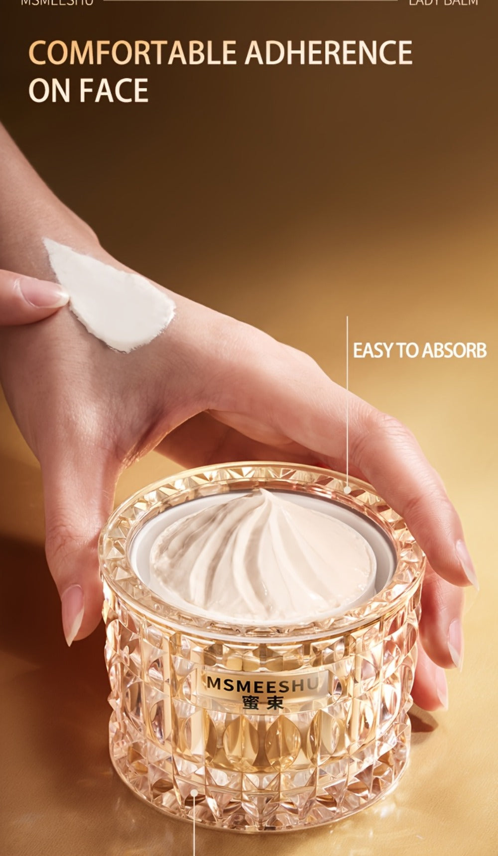 Face Cream 50g Collagen Ginseng and Reishi Mushroom Formula with Pearl, Milk and Allantoin