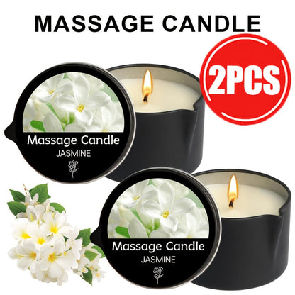 Black-Tin Massage Candle with Scent and Pack-Count Options for Spa, Pedicure and Body-Oil Use