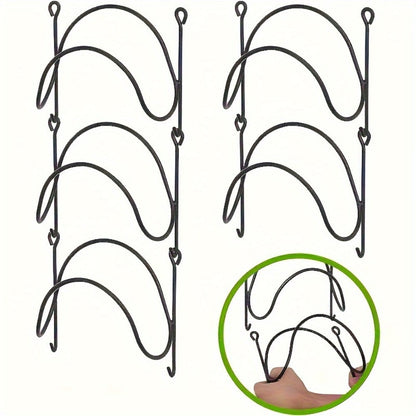 Wall Mounted Towel Rack with Hooks 6pcs Iron Hanging Rack Set Multi-Layer Wall Storage Organizer for Bathroom, Bedroom & Kitchen – Easy Install, Clothes & Towel Hanger