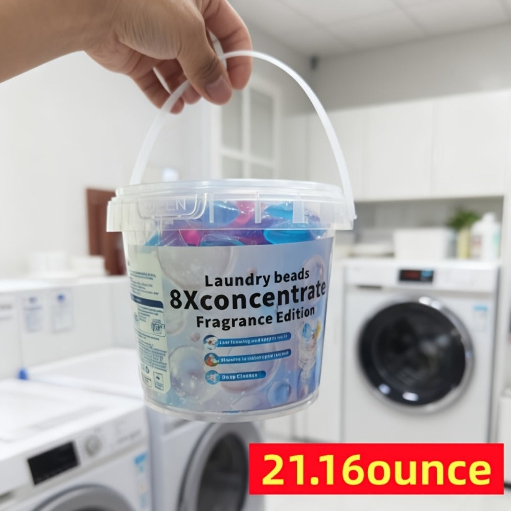 Multicolor Laundry Detergent Gel Pods with Portioned Bead Design in 7.05 oz or 21.16 oz Packages