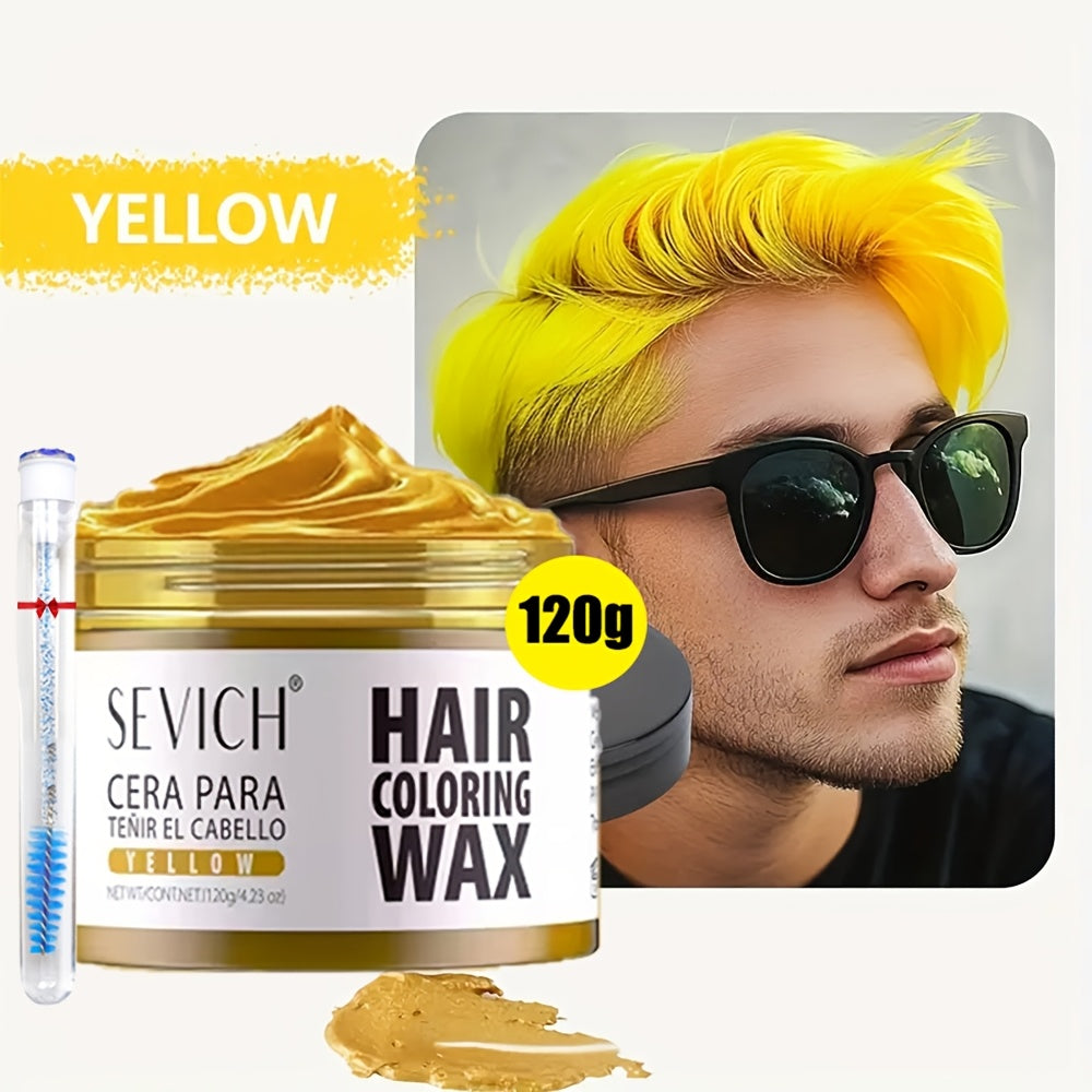 Temporary Hair Color Wax with Strong-Hold Styling Formula in Ten Shades for Parties and Costumes
