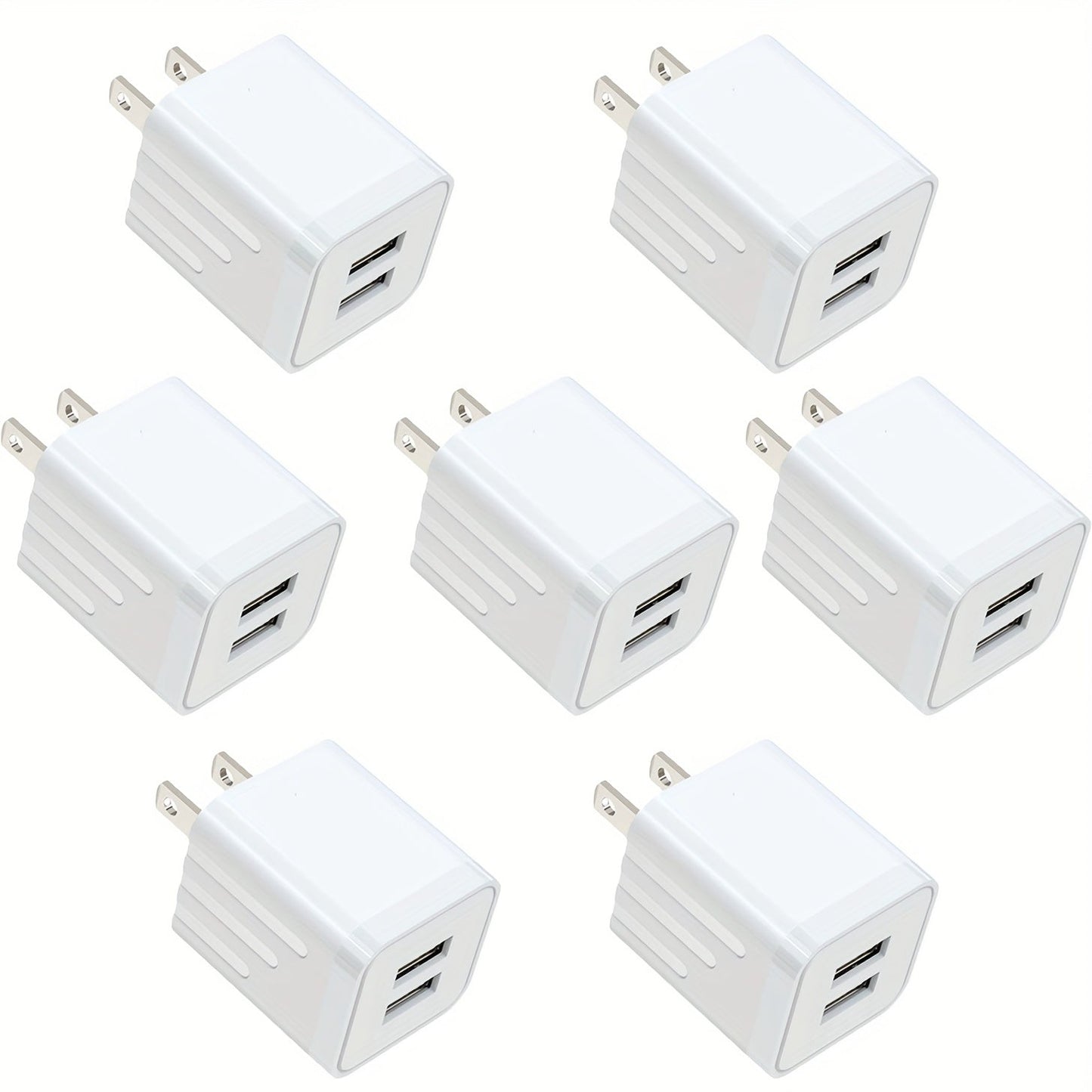 Dual Port USB Wall Charger 2.1A – JOZASHON 5V Cube Power Adapter Charging Block Brick for iPhone 16 15 14 13 12 11 Pro Max SE XS XR X 8 7 6 Plus, Samsung Galaxy, Android Phones (3-8 Pack)