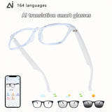 UF02 Transparent Translation Glasses + Photochromic Lenses