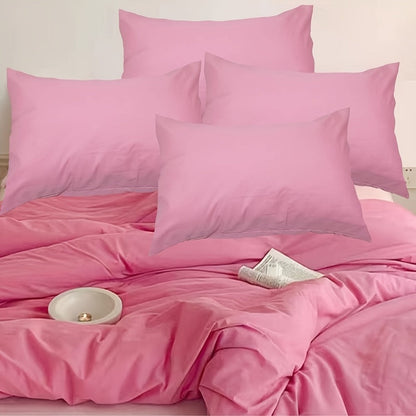 Microfiber Pillowcases Set of 4 – Soft Brushed 90GSM Wrinkle-Resistant Envelope Closure Pillow Covers, Queen & King Size, Multiple Colors, Breathable Polyester Pillow Cases for Bedroom Hotel