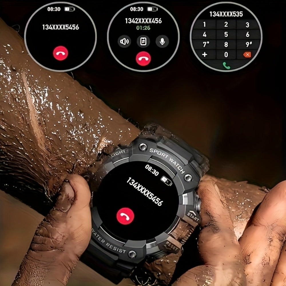 Smartwatch for Men 1.32 Inch Tactical Watch with LED Flashlight, SOS and 100+ Sport Modes in Eleven Colors
