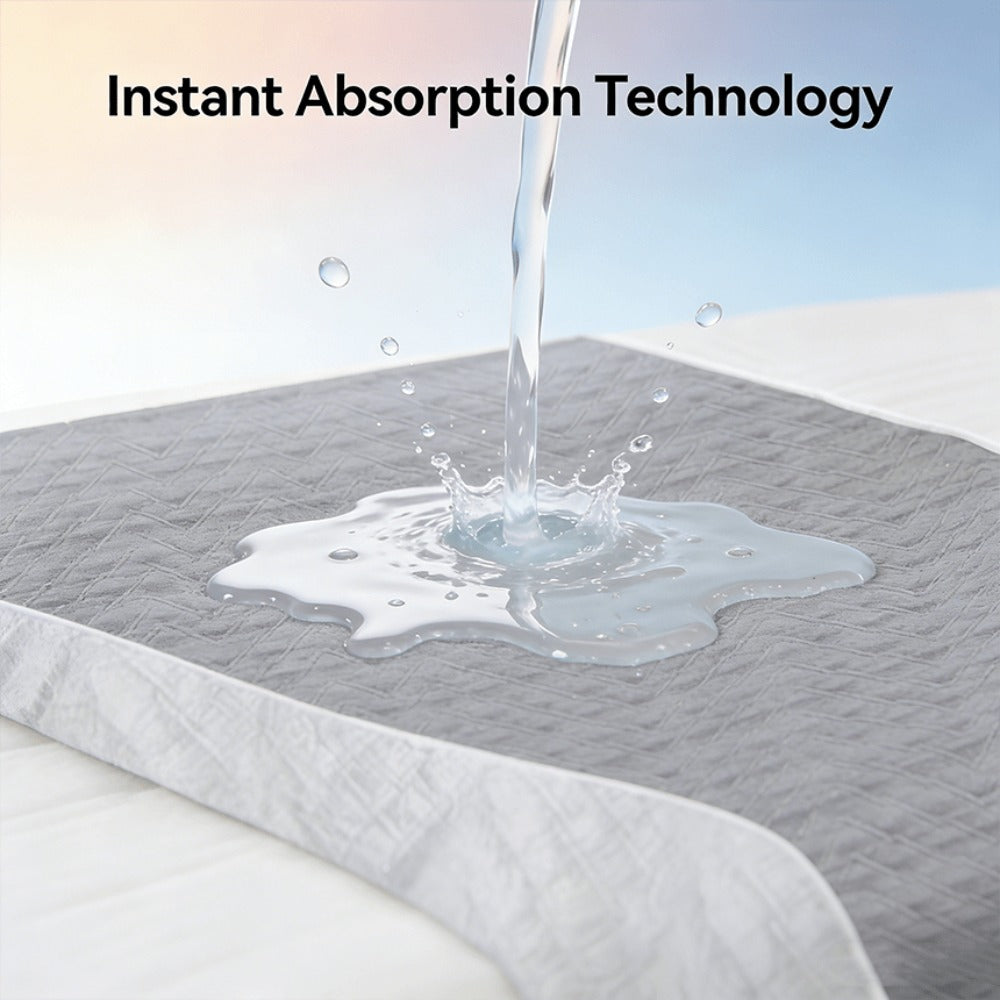 Gray Flat Mattress Protector Pad in Twin, Full, Queen or King Dimension-Labeled Checkout Options