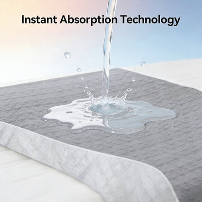 Gray Flat Mattress Protector Pad in Twin, Full, Queen or King Dimension-Labeled Checkout Options