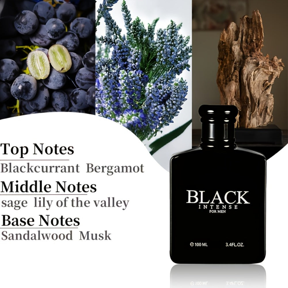 Men's Eau de Toilette Spray - Blue Woody Masculine Fragrance Long Lasting EDT Cologne for Men Daily Use Dates Parties Holiday Gift
