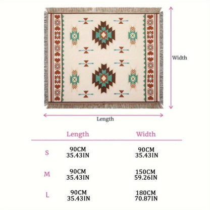 Sucre Pattern Outdoor Blanket in Protected 35.43-Inch Square or 35.4 x 70.9-Inch Rectangular Sizes