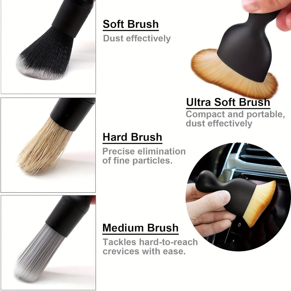 26-Piece Car Detailing Kit – Complete Car Cleaning Brush Set with Drill Brushes, Wheel Brush, Wash Mitt, Cleaning Gel & Squeegee for Interior, Exterior & Wheels