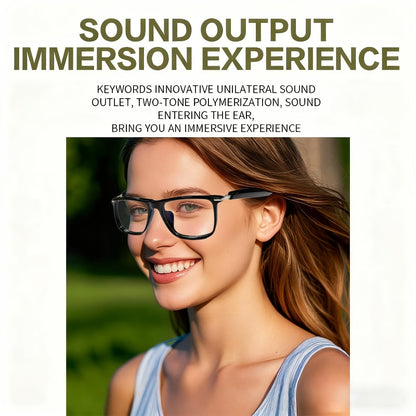 Anti-Blue Light Smart Audio Glasses Bluetooth 5.3 HiFi Open-Ear Wireless Calls Music Anti-UV Lens Noise Cancellation Rechargeable Unisex Outdoor Sports Wearable Tech Birthday Christmas Halloween Gift