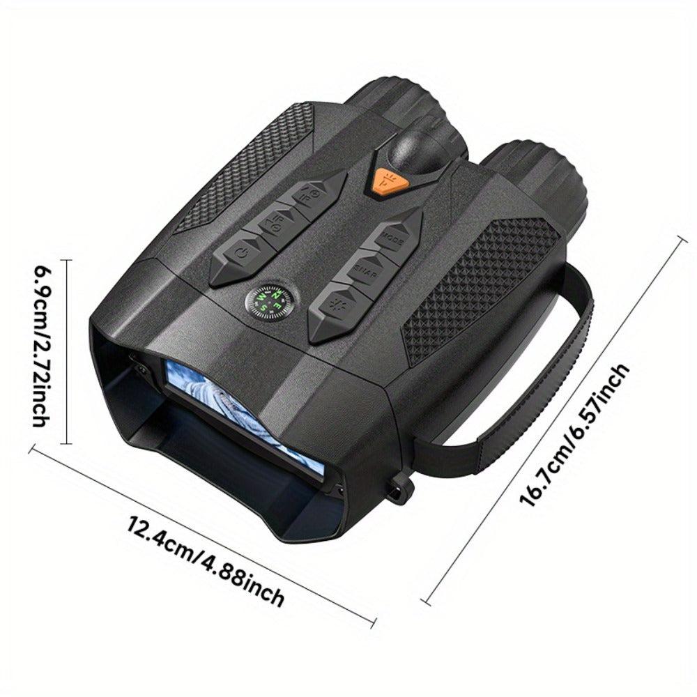 Night Vision Goggles with Built-In 3W IR Illuminator | 200MP HD, 10X Digital Zoom, 5W IR Light, 6-Hour Battery | Hands-Free Wearable for Hunting, Survival, Wildlife & Nighttime Outdoor Adventures