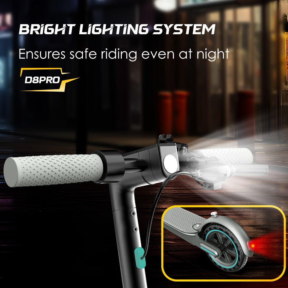 350W Foldable Electric Scooter for Adults 8.5 Inch Solid Tires 3-Speed LCD Display Dual Drum Brake EABS 15-20km Range 265 lb Capacity 32 lb Lightweight Urban Commuter E-Scooter