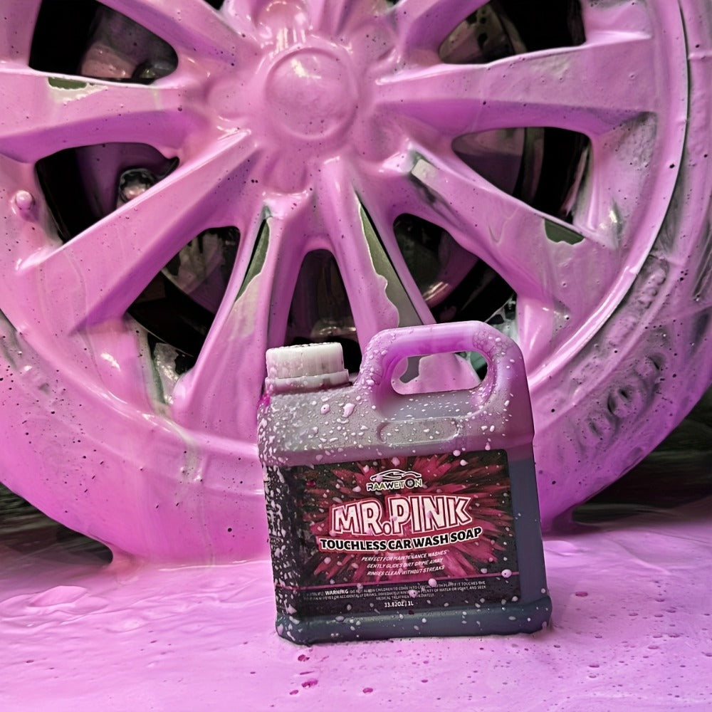 Pink Snow Foam Car Wash Soap Concentrated 1L – High-Foam Pre-Wash Shampoo, pH12 Strong Formula, Touchless Pressure Washer Foam Gun Compatible, for Cars, Trucks, SUVs, Motorcycles & RVs