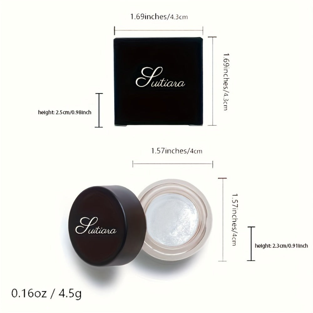 Shimmer Jelly Eyeshadow 2 Pack – Icy Cool Tone Frosty Glow Gel Eye Makeup, Long-Lasting Non-Creasing Blendable Formula, High Shine Luminous Finish for Holiday Party Glam