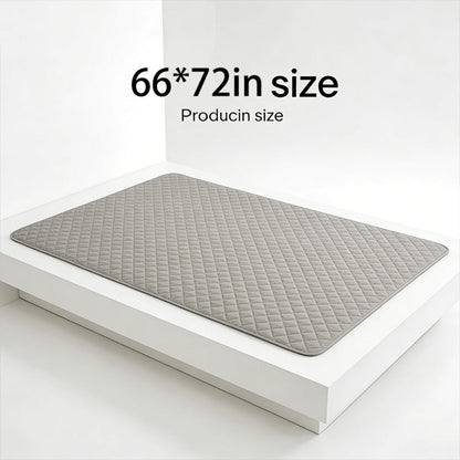 Gray Flat Mattress Protector Pad in Twin, Full, Queen or King Dimension-Labeled Checkout Options
