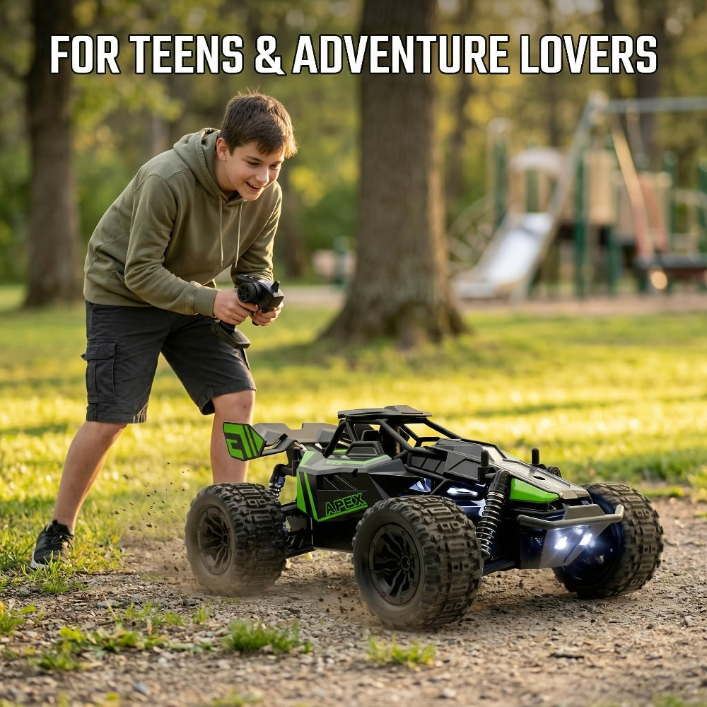 Remote Control Car, 1:20 Scale 4WD Monster Truck with Fast & Furious Green, Speed Yellow or Raffa Red Styles
