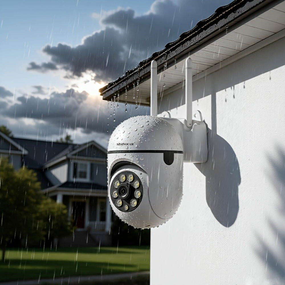 Security Camera 1080P PTZ Model with 360 Pan-Tilt, Color Night Vision, Two-Way Audio, Spotlight and TF Storage