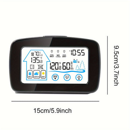 Digital Weather Station | Touch Screen Clock Thermometer Hygrometer
