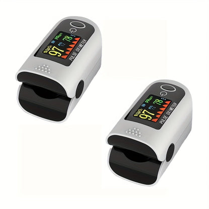 Two-Piece Fingertip Pulse Oximeter Set with Color Display in Black or Blue Checkout Options