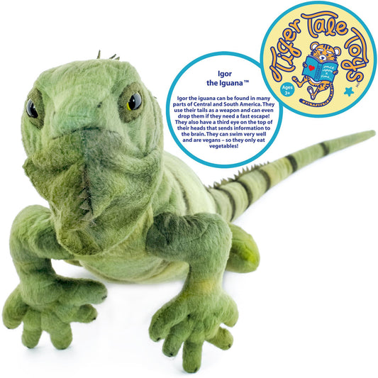 Large Iguana Stuffed Animal Plush 27 Inch, Igor the Iguana Realistic Lizard Plush Toy by Viahart