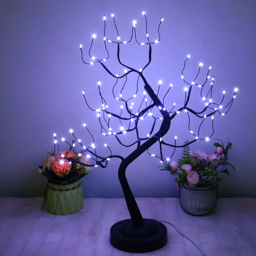 LED Tabletop Tree Light 20 Inch, 108 LED Fairy Lighted Branch Tree Lamp with 8 Lighting Modes & Timer