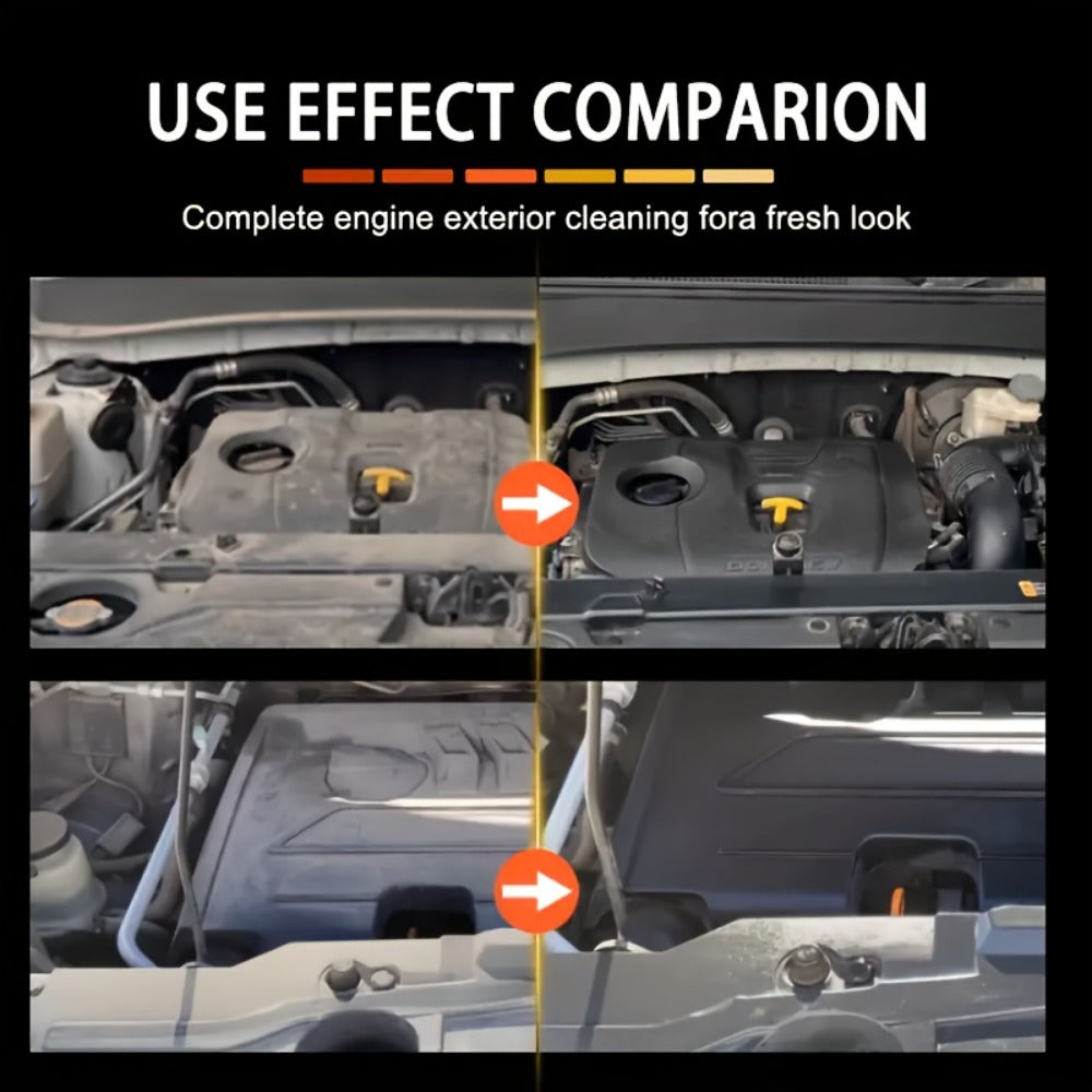 Engine Compartment Restorer Spray 3.38oz with Sponge – Engine Bay Refurbishing Agent, Polishing & Cleaning Spray, Extends Service Life – Fits All Vehicles