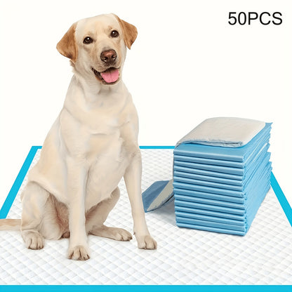 23.6-Inch Square Pet Training Pads with 50, 125 or 300-Piece Pack Options in Blue and White
