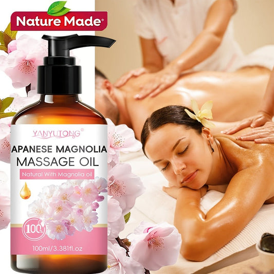 Cherry Blossom Couples Massage Oil with Glycerin 100ml - Nourishing Hydrating Aromatherapy Body Oil Natural Relaxing Floral Scent All Skin Types