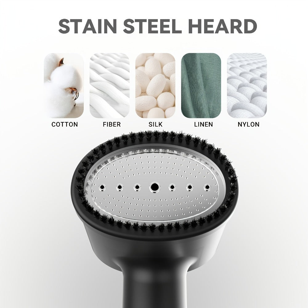 1100W Handheld Garment Steamer with 300ml Tank, 20-Second Heat-Up Marking and Four Finish Options
