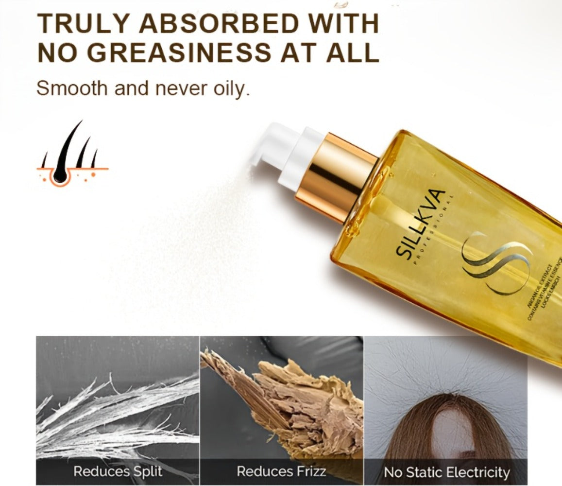 Extra Strength Argan Oil Hair Serum with Vitamin E — Deep Moisturizing Repair for Dry Frizzy Damaged Coarse Hair, Paraben-Free Sulfate-Free Lightweight Leave-In Shine Serum, Unisex, 1 Pc