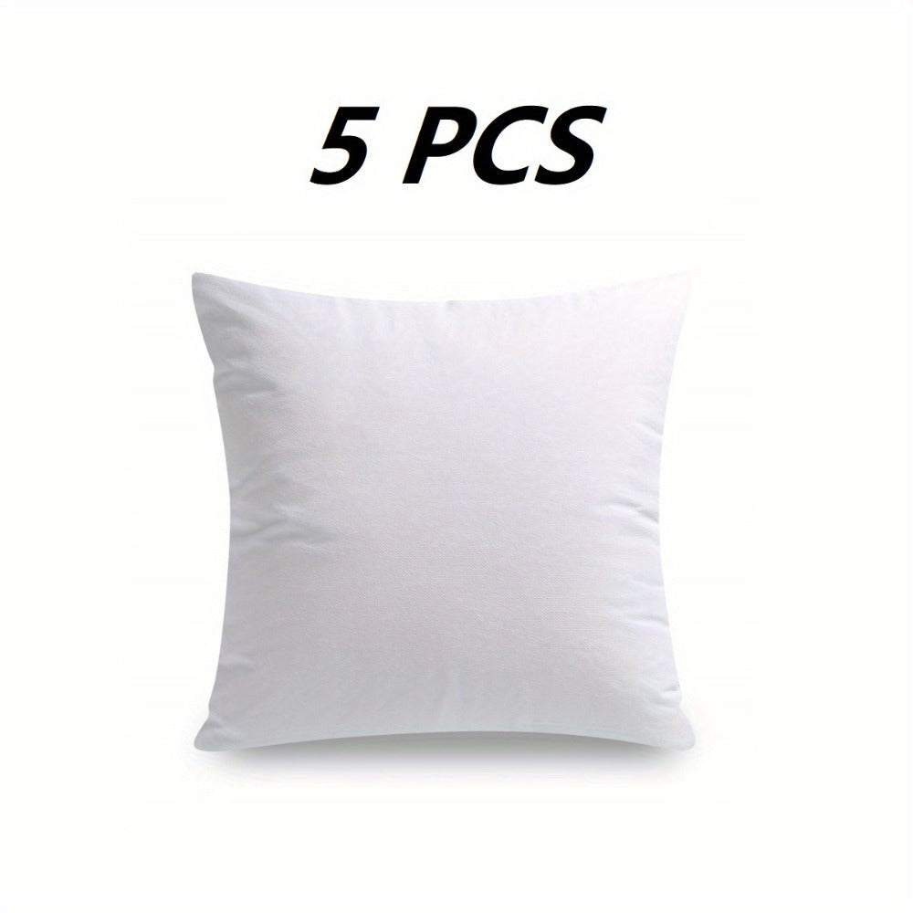 White Pillow Inserts in Square or Lumbar Sizes with Single, Three, Five, Sixteen or Twenty-Piece Packs
