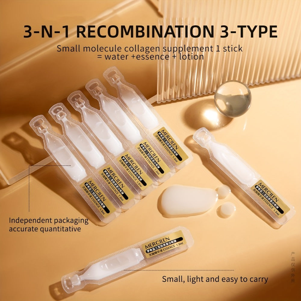Face Serum Mercilen Plant Squalane and Collagen Type III Ampoule Box with 1.52oz Listed Quantity